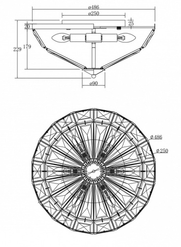 Накладной светильник Maytoni Facet MOD094CL-06G в Нижнем Новгороде фото 4