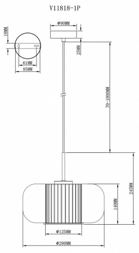 Подвесной светильник Moderli Ember V11818-1P в Нижнем Новгороде фото 2