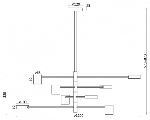 Подвесная люстра F-promo Ducan 3094-8P в Нижнем Новгороде фото 4