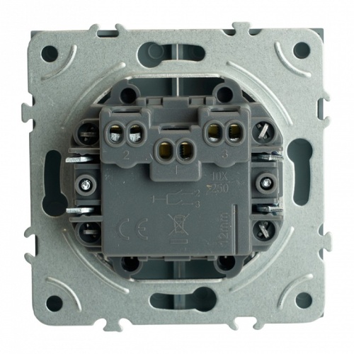 Выключатель двухклавишный без рамки Stekker Эмили 49944 в Нижнем Новгороде фото 9