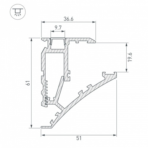 Профиль для стекла Arlight SHELF 060498 в Нижнем Новгороде фото 2