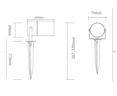 Наземный низкий светильник Maytoni Scope O025FL-01B в Навашино фото 2