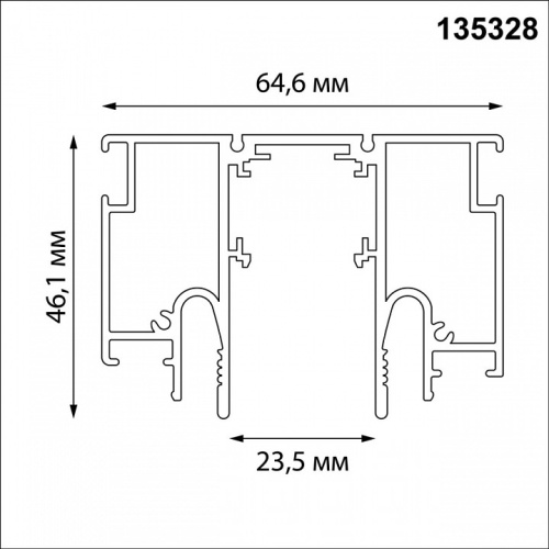 Трек встраиваемый Novotech LumFer FOR NOVOTECH 135328 в Нижнем Новгороде фото 2