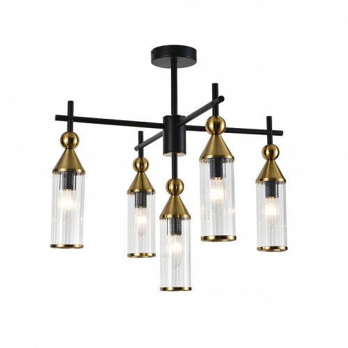 Люстра на штанге Indigo Torazzo 13037/5R Black в Нижнем Новгороде фото 4