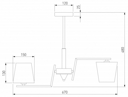Люстра на штанге Eurosvet Ozark 60149/6 латунь в Нижнем Новгороде фото 3