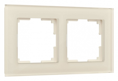 Рамка на 2 поста Werkel Favorit (молочный, стекло) W0021141 в Нижнем Новгороде