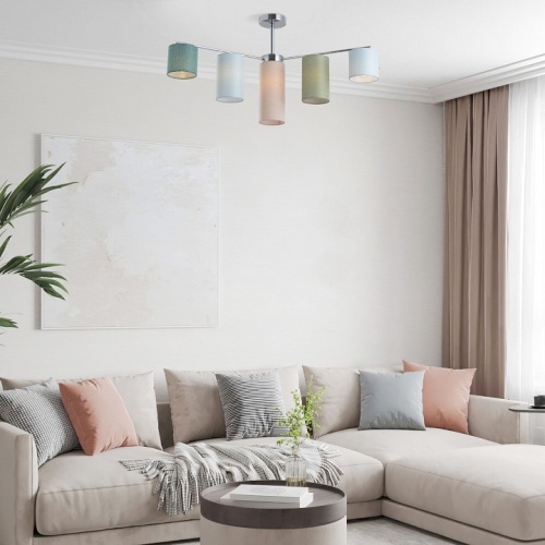 Люстра на штанге Eurosvet Pastel 60151/7 хром в Нижнем Новгороде фото 3