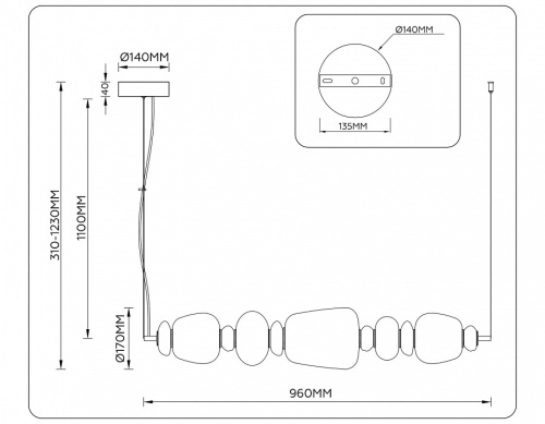 Подвесной светильник Ambrella Light LH LH53176 в Нижнем Новгороде фото 4