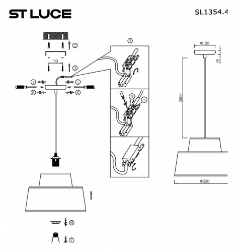 Подвесной светильник ST-Luce Jackie SL1354.423.01 в Ермолино фото 2