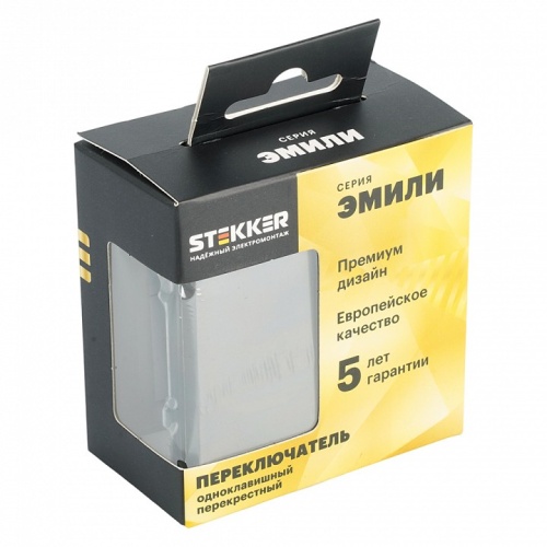 Переключатель перекрестный одноклавишный без рамки Stekker Эмили 49923 в Нижнем Новгороде фото 7