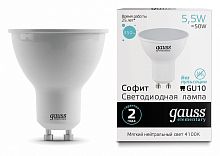 Лампа светодиодная Gauss Софит GU10 5.5Вт 4100K 13626 в Нижнем Новгороде