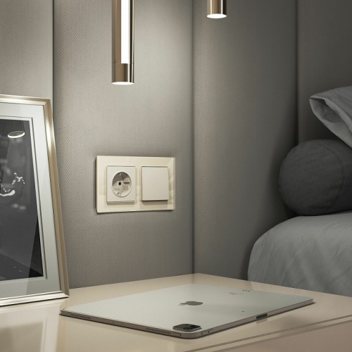 Выключатель одноклавишный без рамки Werkel айвори матовый W1110062 в Нижнем Новгороде фото 3