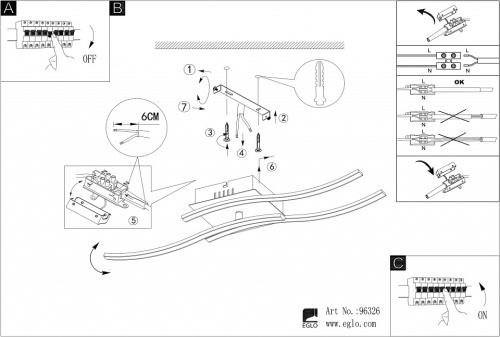 Накладной светильник Eglo Valmora 96326 в Нижнем Новгороде фото 2