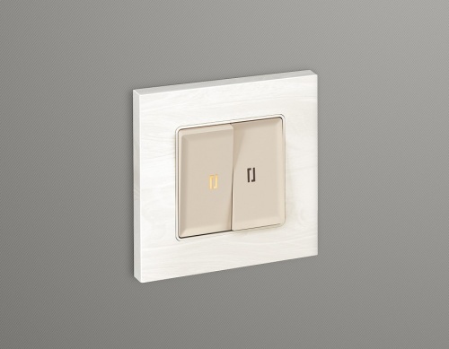 Выключатель проходной двухклавишный с подсветкой Ambrella Volt ALFA MA324030 в Нижнем Новгороде фото 4