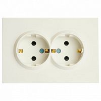 Розетка двойная с заземлением и со шторкой Stekker Эмили 49882 в Нижнем Новгороде
