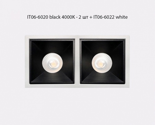 Встраиваемый светильник Italline IT06-6020 IT06-6020 black 4000K - 2 шт. + IT06-6022 black в Туапсе фото 2