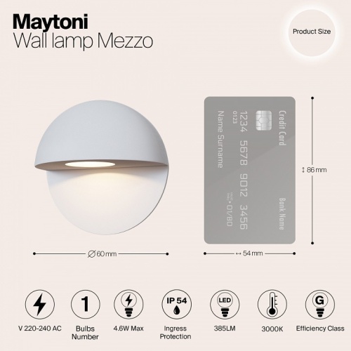 Накладной светильник Maytoni Mezzo O033WL-L3W3K в Омске фото 4