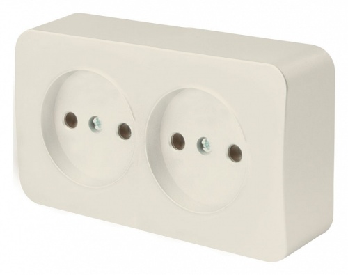 Розетка двойная без заземления Stekker София 49495 в Нижнем Новгороде