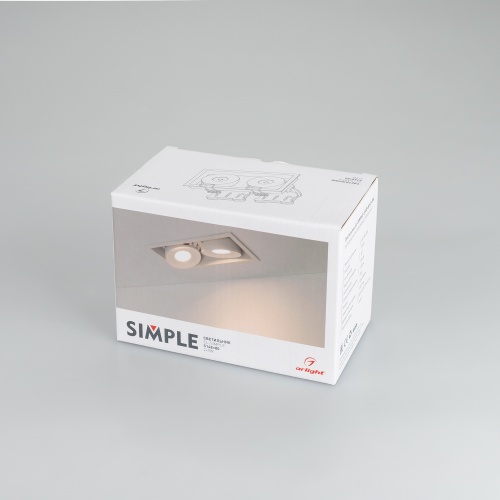 Светильник CL-SIMPLE-S148x80-2x9W Warm3000 (WH, 45 deg) (Arlight, IP20 Металл, 3 года) в Боре фото 3