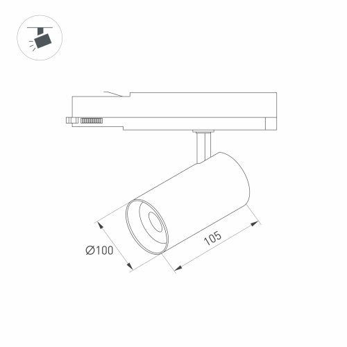 Светильник LGD-NIKA-4TR-R100-30W Warm3000 (WH, 24 deg, 230V) (Arlight, IP20 Металл, 5 лет) в Кадникове фото 3