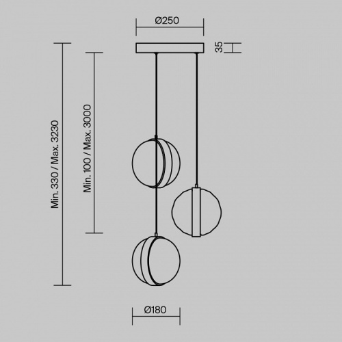 Подвесной светильник Maytoni Misterio MOD379PL-L17B3K в Нижнем Новгороде фото 6