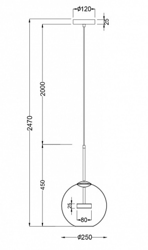 Подвесной светильник Maytoni Cometa MOD055PL-L12G3K в Кораблино фото 4