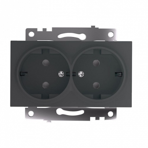 Розетка двойная с заземлением и со шторкой, без рамки Stekker Катрин 49425 в Нижнем Новгороде фото 8