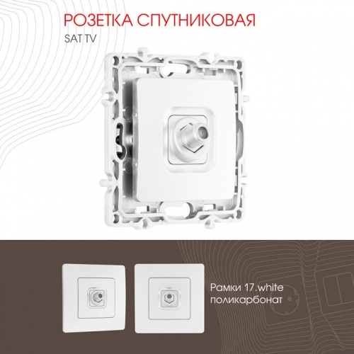 ТВ-розетка без рамки Arte Milano am-217 217.42-1.white в Нижнем Новгороде фото 4