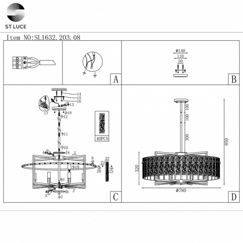 Светильник на штанге ST-Luce Mira SL1632.203.08 в Йошкар-Оле фото 3