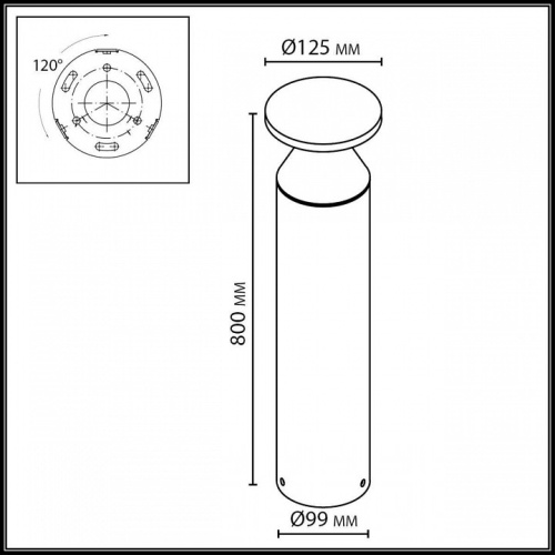 Наземный низкий светильник Odeon Light NATURE 7119/12GLA в Нижнем Новгороде фото 4