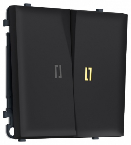 Выключатель двухклавишный с подсветкой без рамки Ambrella Volt MS MS984010 в Нижнем Новгороде