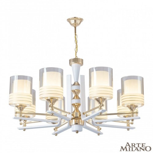Подвесная люстра Arte Milano Florentia-6087 306087/8 Wh/Gd в Нижнем Новгороде фото 9