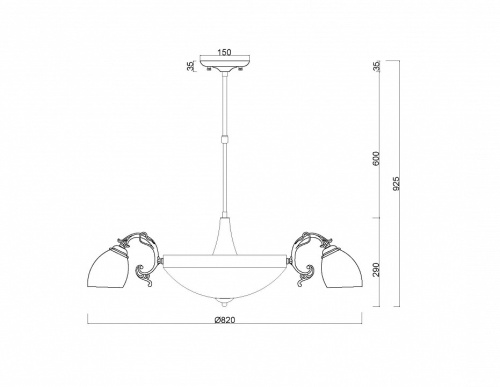 Люстра на штанге MyFar Ceiling MR1524-11C в Нижнем Новгороде фото 6