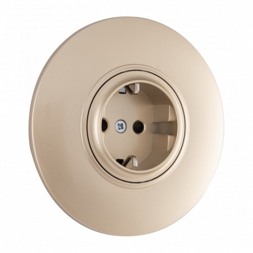 Розетка с заземлением и со шторкой Arte Milano SET08-1 SET08-1-40-1 shampan в Нижнем Новгороде