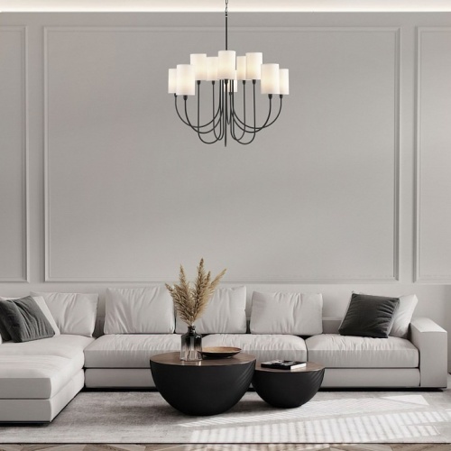 Подвесная люстра Eurosvet Abbey 60164/10 черный в Нижнем Новгороде фото 3