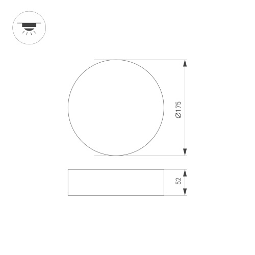 Светильник SP-RONDO-R175-16W Warm3000 (BK, 120 deg, 230V) (Arlight, IP40 Металл, 3 года) в Кизилюрте фото 8