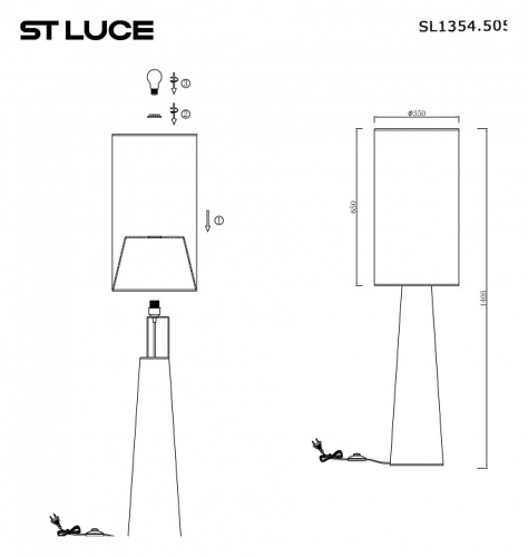 Торшер ST-Luce Jackie SL1354.505.01 в Выборге фото 2