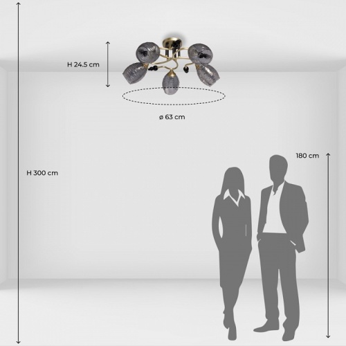 Люстра на штанге De City Клэр 4 463012505 в Нижнем Новгороде фото 4