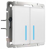 Выключатель сенсорый двухклавишный с подсветкой, без рамки Werkel белый W4520001 в Нижнем Новгороде