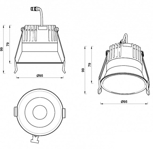 Встраиваемый светильник iLedex Mars 212-12W-D95-4000K-24DG-BK в Нижнем Новгороде фото 2