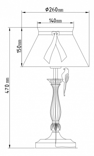 Настольная лампа декоративная Maytoni Bird ARM013-11-W в Арзамасе фото 5