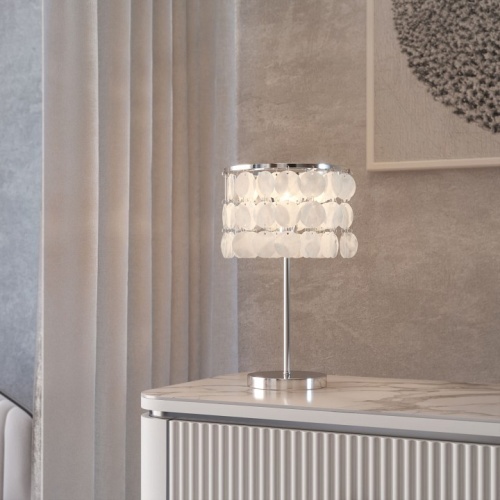 Настольная лампа декоративная Eurosvet Sandra 208101 хром/перламутр в Нижнем Новгороде фото 3