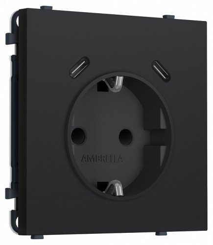 Розетка с заземлением и со шторкой и 2хUSB C, без рамки Ambrella Volt MS MS990510 в Нижнем Новгороде