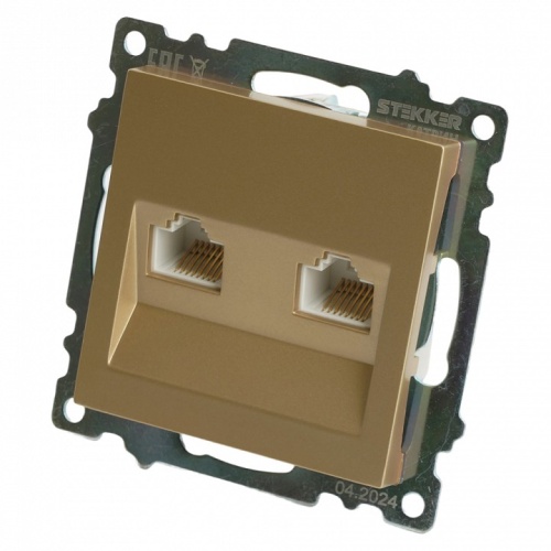 Розетка двойная Ethernet RJ-45 без рамки Stekker Катрин 50009 в Нижнем Новгороде фото 8