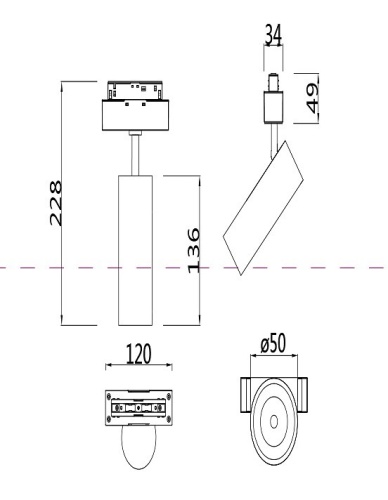 Светильник на штанге Maytoni Focus LED TR019-2-10W4K-W в Волгограде фото 4