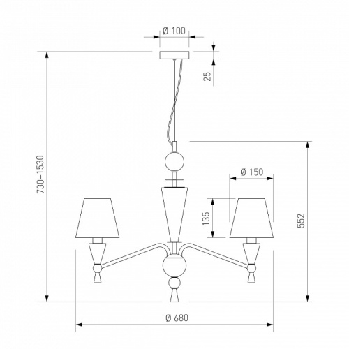 Подвесная люстра Eurosvet Teja 101014/6 в Нижнем Новгороде фото 3