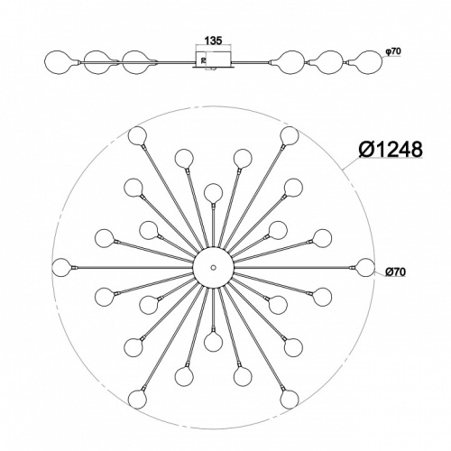 Потолочная люстра Escada Starfall 2109/16 Copper в Нижнем Новгороде фото 4