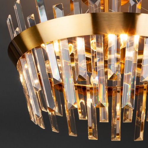 Светильник на штанге Eurosvet Steccato 10111/5 золотая бронза / прозрачный хрусталь Strotskis в Нижнем Новгороде фото 2