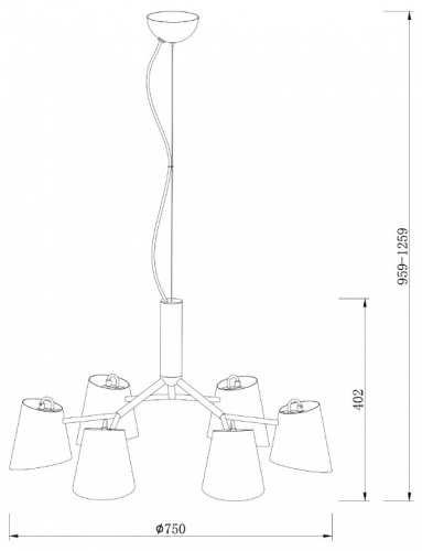 Подвесная люстра Freya Nordic FR5127PL-06B в Бородино фото 3