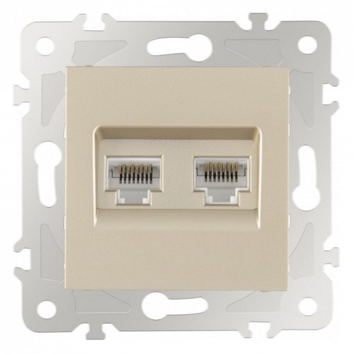 Розетка Ethernet RJ-45 без рамки Arte Milano am-203 203.45-2.shampan в Нижнем Новгороде